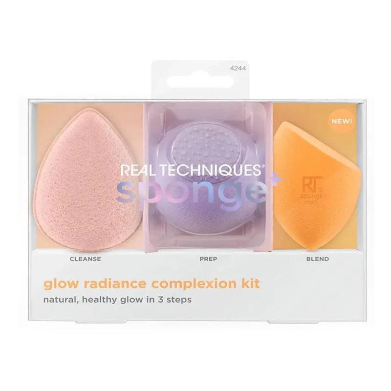 Real Techniques RT-4244 Glow Radiance Complexion Kit Cilt Bakım Makyaj Süngeri Seti
