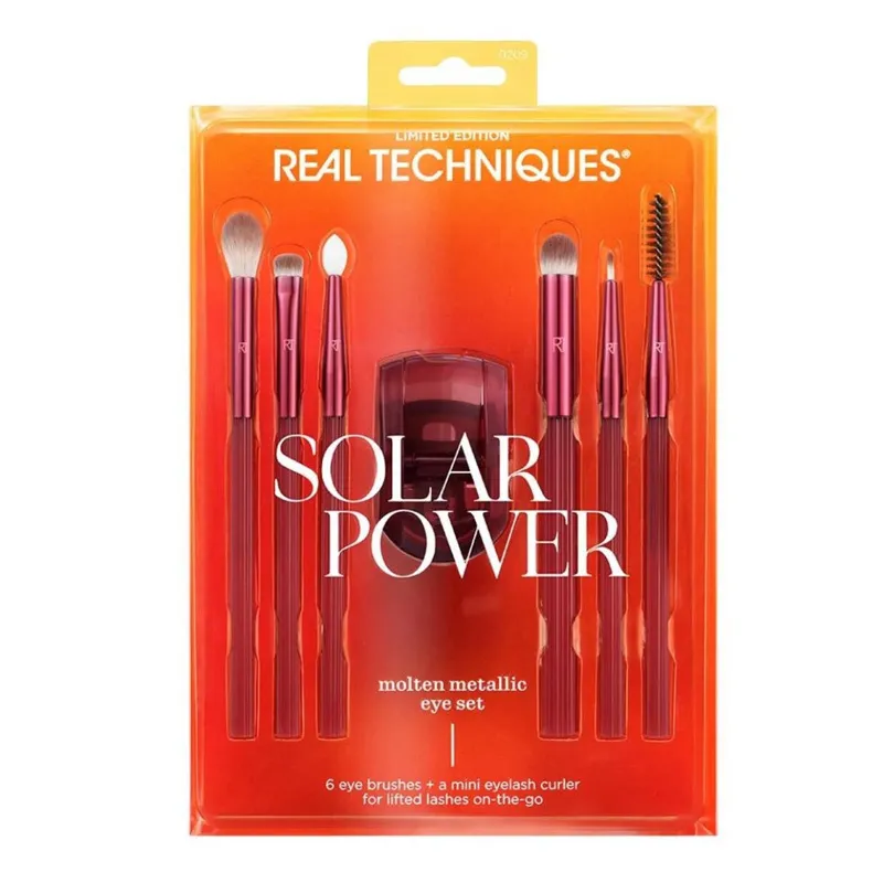 Real Techniques RT-0961 Solar Power Molten Limited Edition Metalik Göz Makyaj Fırça Seti