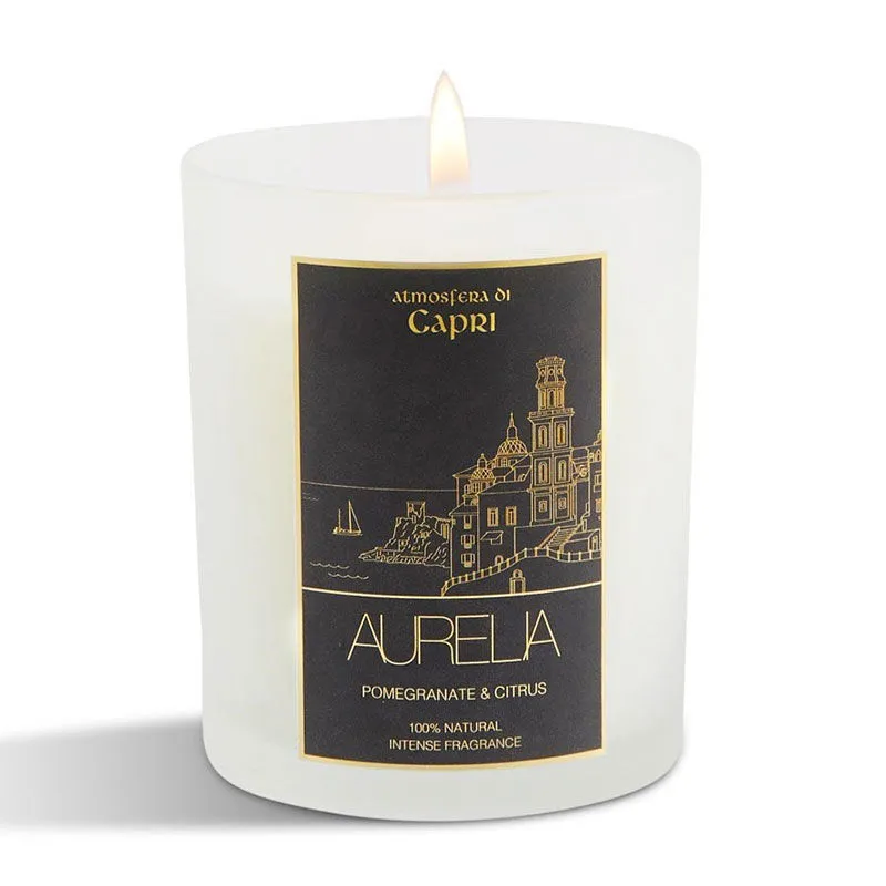 Aurelia Geneve Nar ve Limon Kokulu Mum 180 gr- Transparan