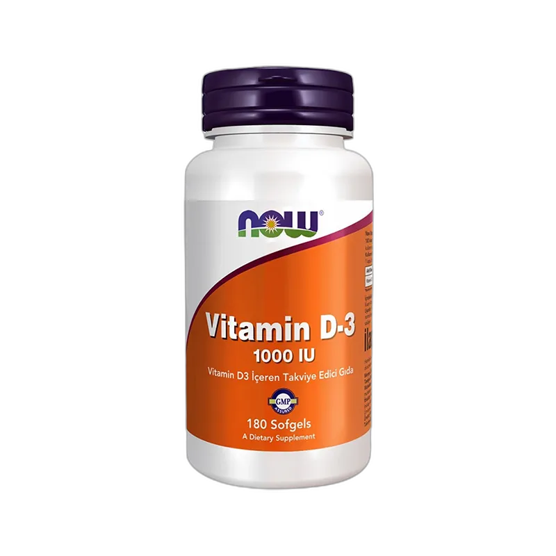 Now Vitamin D3 1000 IU Takciye Edici Gıda 180 Kapsül