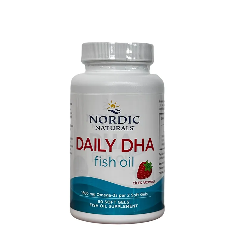 Nordic Naturals Daily FHA Fish Oil Çilek Aromalı 60 Kapsül