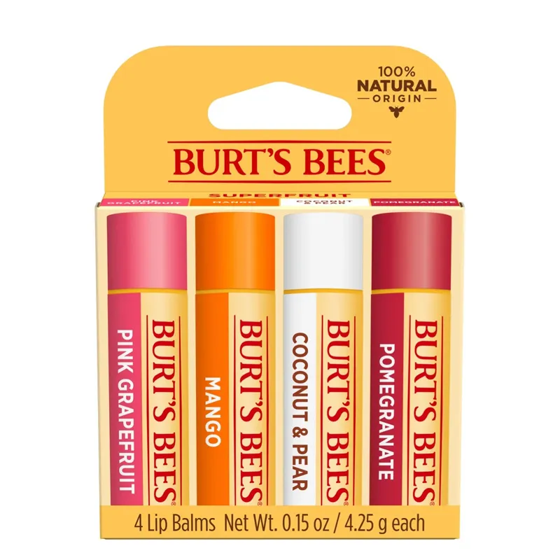 Burts Bees 4 Lip Balms 4.25 gr