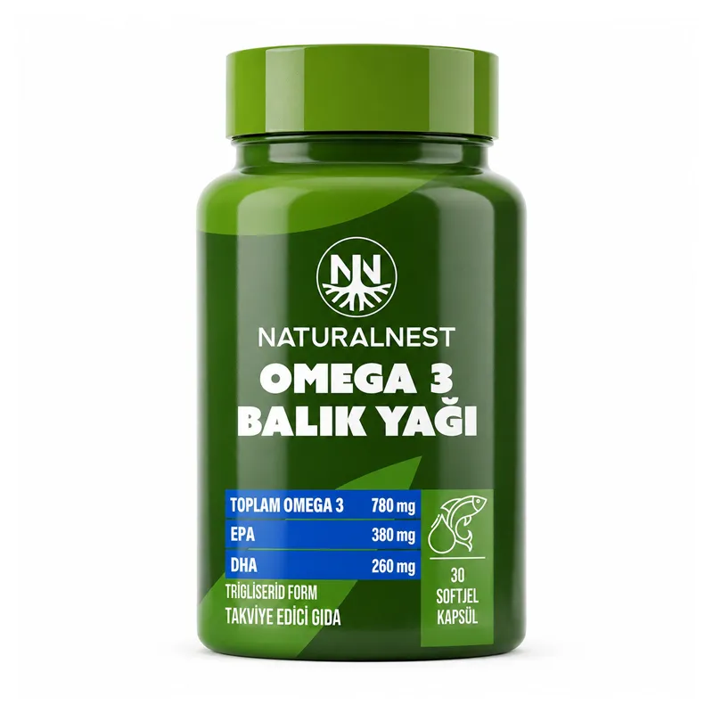 Naturalnest Omega 3 Balık Yağı Takviye Edici Gıda 30 Yumuşak Kapsül