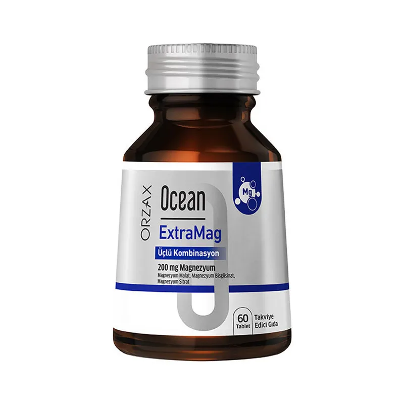 Orzax Ocean ExtraMag Üçlü Magnezyum Kombinasyonu 60 Tablet