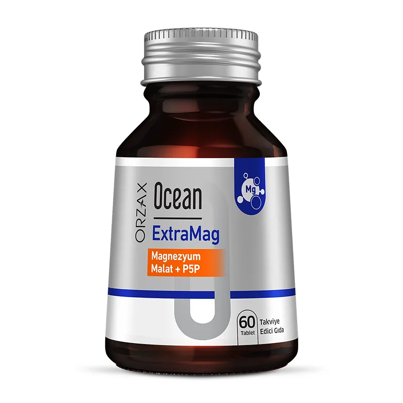 Orzax Ocean ExtraMag Magnezyum Malat + P5P Takviye Edici Gıda 60 Tablet