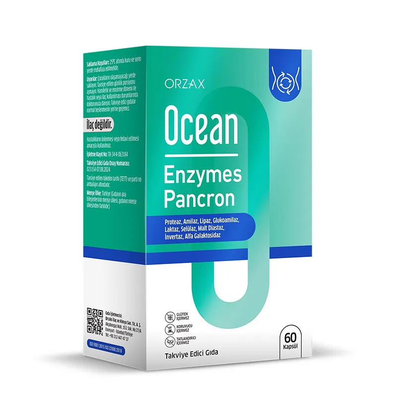 Orzax Ocean Enzymes Pancron 60 Kapsül