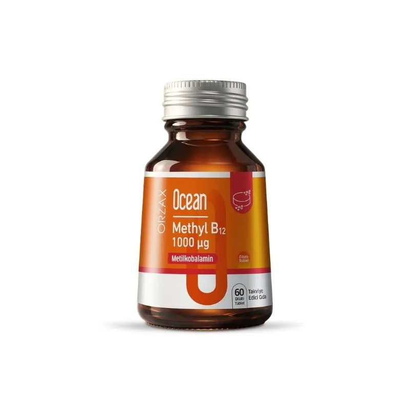 Orzax Ocean Methyl B12 Takviye Edici Gıda 60 Dilaltı Tablet