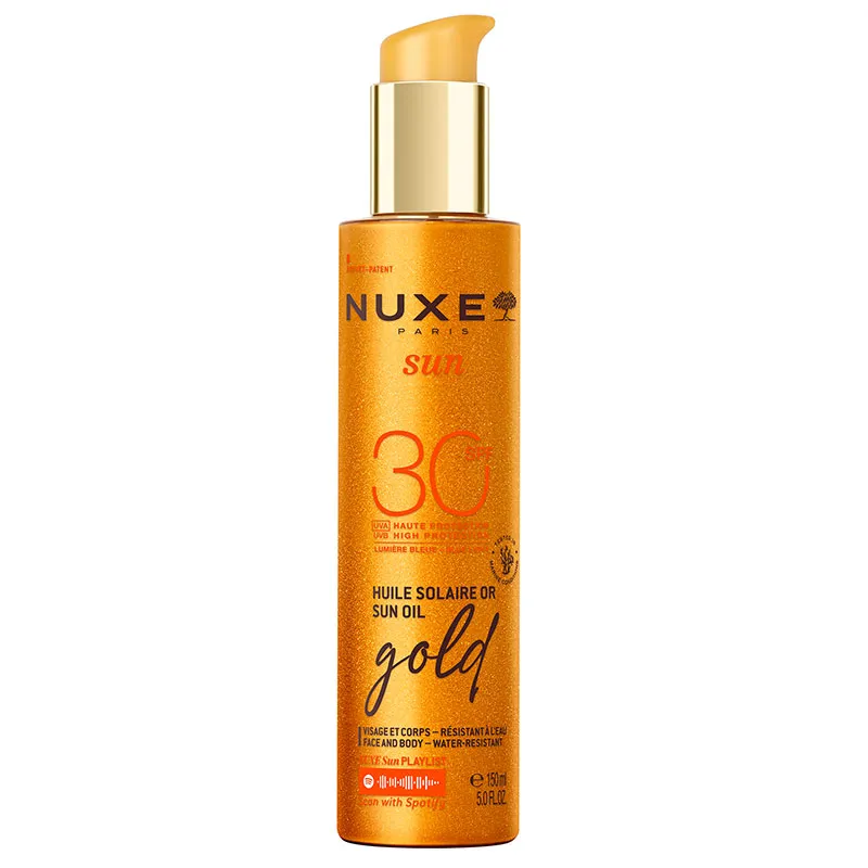 Nuxe Sun - Altın Işıltılı Bronzlaştırıcı Güneş Koruyucu Yağ SPF30 150 ml