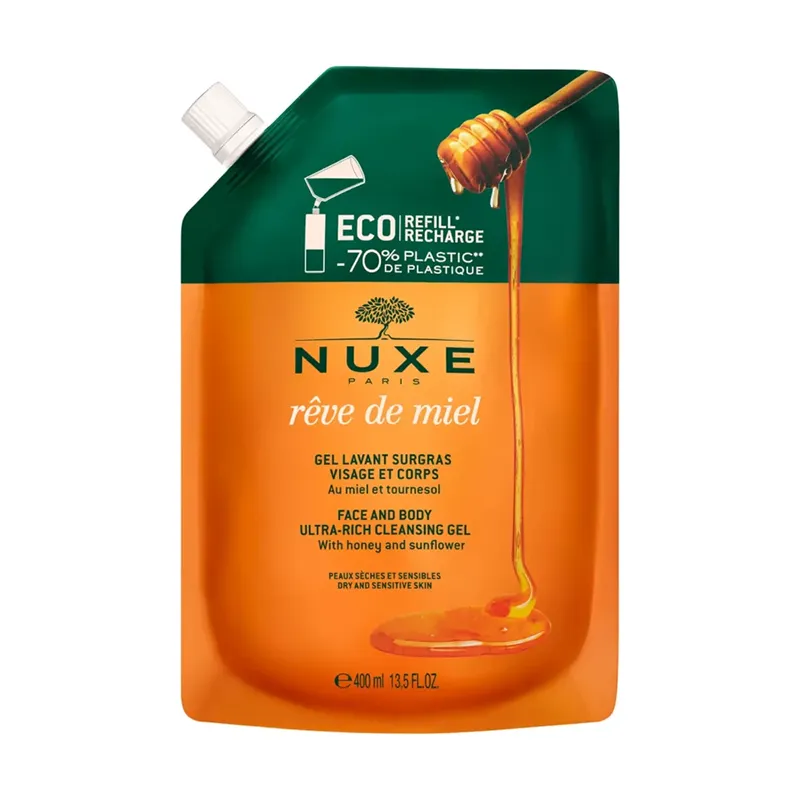 Nuxe Reve de Miel Face and Body Ultra Rich Cleansing Gel 400 ml - Refill