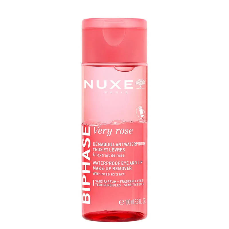 Nuxe Very Rose Gül Özlü Çift Bazlı Göz Makyajı Temizleme Suyu 100 ml