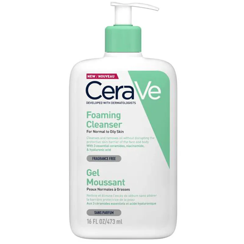 CeraVe Normal Ve Yağlı Ciltler İçin Köpüren Temizleyici 473 ml