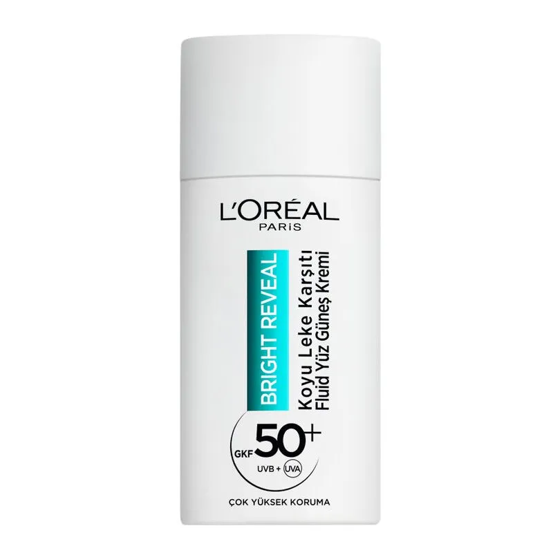 Loreal Paris Bright Reveal Koyu Leke Karşıtı Spf 50 Fluid Yüz Güneş Kremi 50 ml