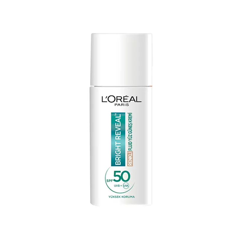 Loreal Paris Bright Reveal Renkli Fluid Güneş Kremi SPF50+ Light 50 ml