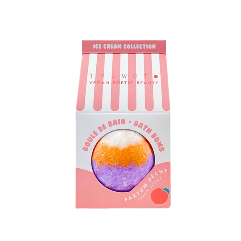 Inuwet Bath Bomb Icecream Peach Icecream Banyo Topu Şeftali 120 g