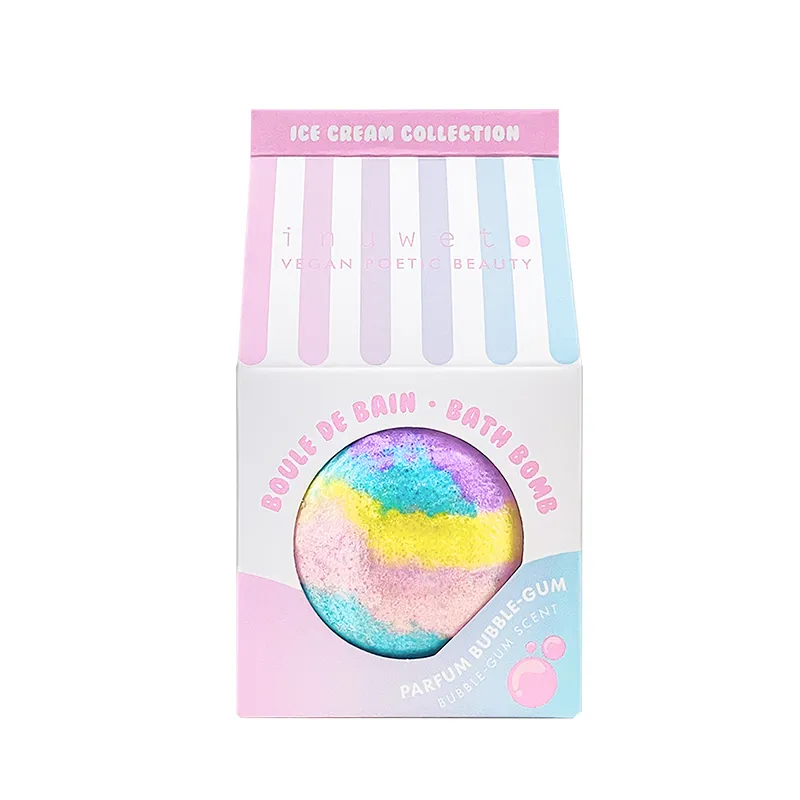 Inuwet Bath Bomb Icecream Bubble Gum Icecream Banyo Topu Bubble Gum 120 g