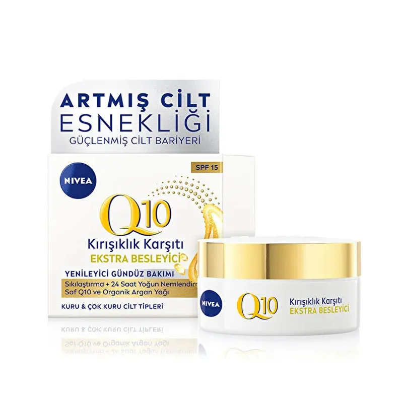 Nivea Q10 Ekstra Besleyici Gündüz Bakım Kremi Spf15+ 50 ml