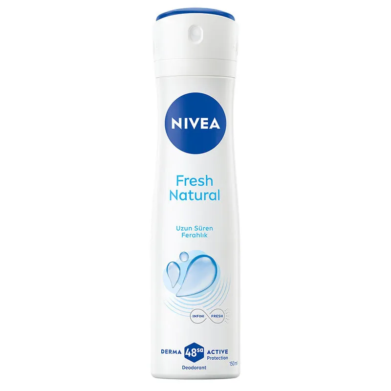 Nivea Kadın Sprey Deodorant Fresh Natural 150 ml - Ter Kokusuna Karşı 48 Saat Koruma