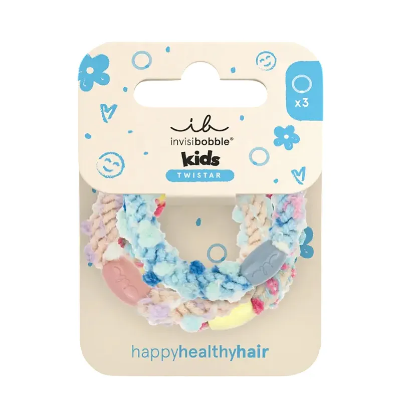 Invisibobble Twistar Kids Pom Pom Tie Çocuk Saç Tokası 3 Adet