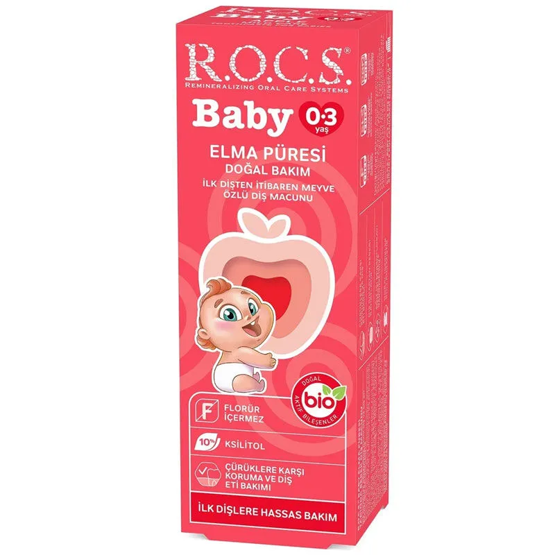Rocs Baby 0-3 Yaş Elma Püresi Tadında Diş Macunu 45 gr