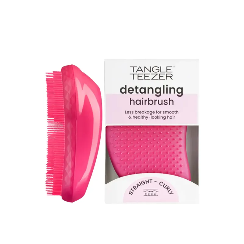 Tangle Teezer Original Pink Fizz Düz-Kıvırcık Saçlar için Saç Fırçası-Tarak