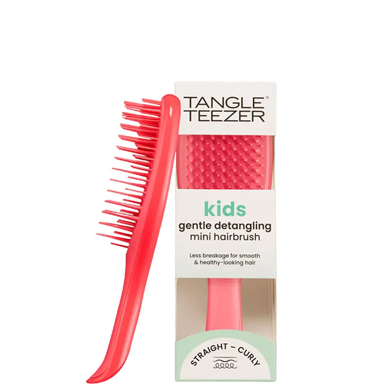 Tangle Teezer The Ultimate Detangler Kids Pink Punch Mini Boy Düğüm açıcı Saç Fırçası-Tarak - Düz ve Kıvırcık Saçlar
