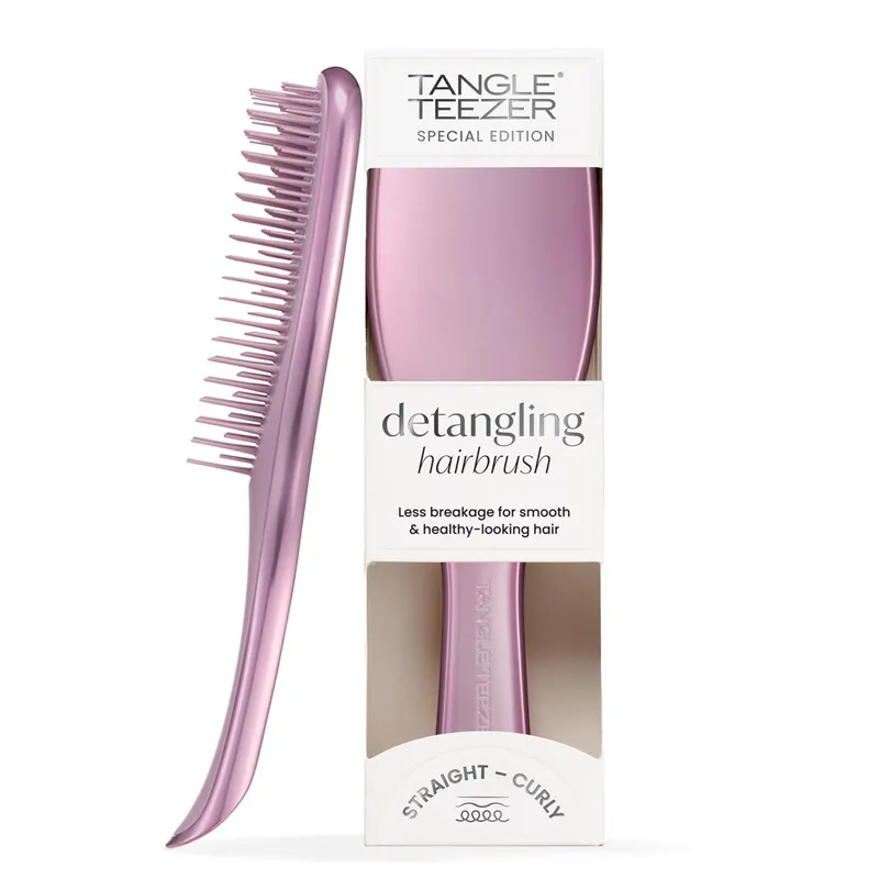 Tangle Teezer Ultimate Detangler Chrome Mauve Copper Islak ve Kuru Düz ve Kıvırcık Saçlar için Saç Fırçası-Tarak