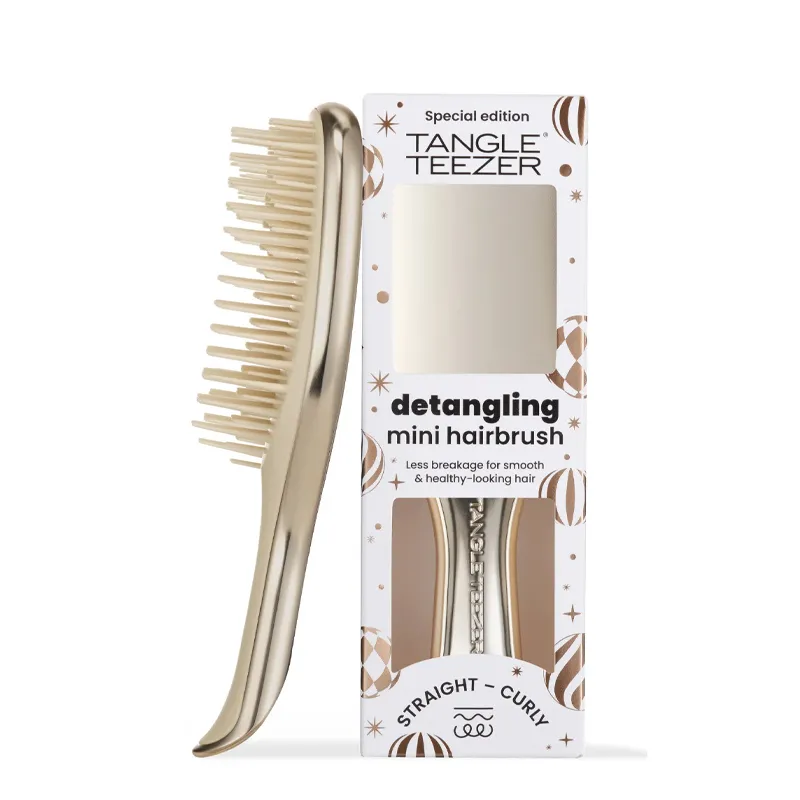 Tangle Teezer Mini Ultimate Detangler Champagne Gold Chrome Saç Fırçası-Tarak Mini Boy