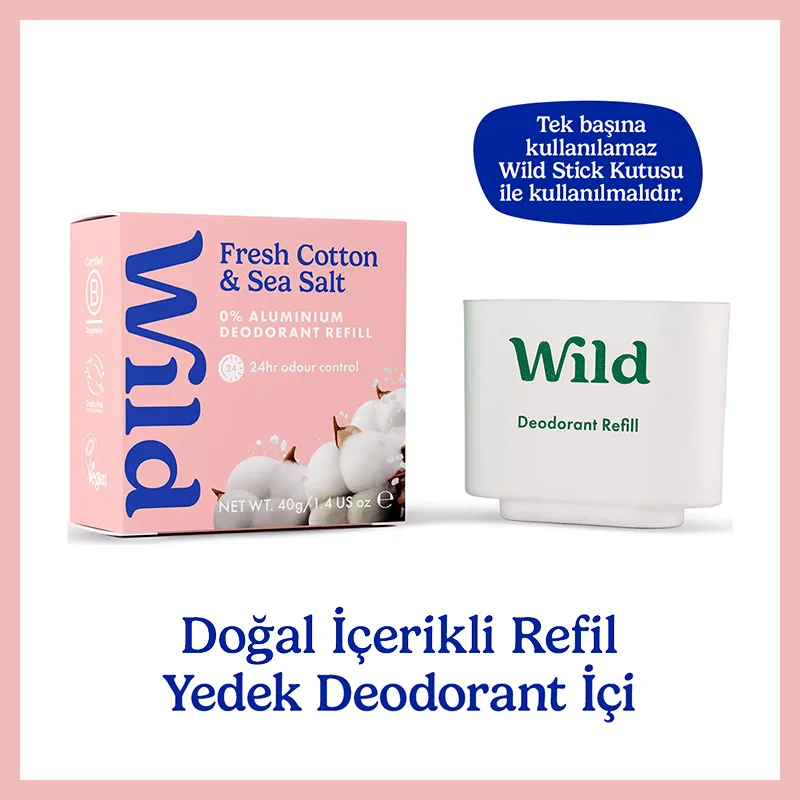 Wild Fresh Cotton-Sea Salt Deodorant Refill 40 g