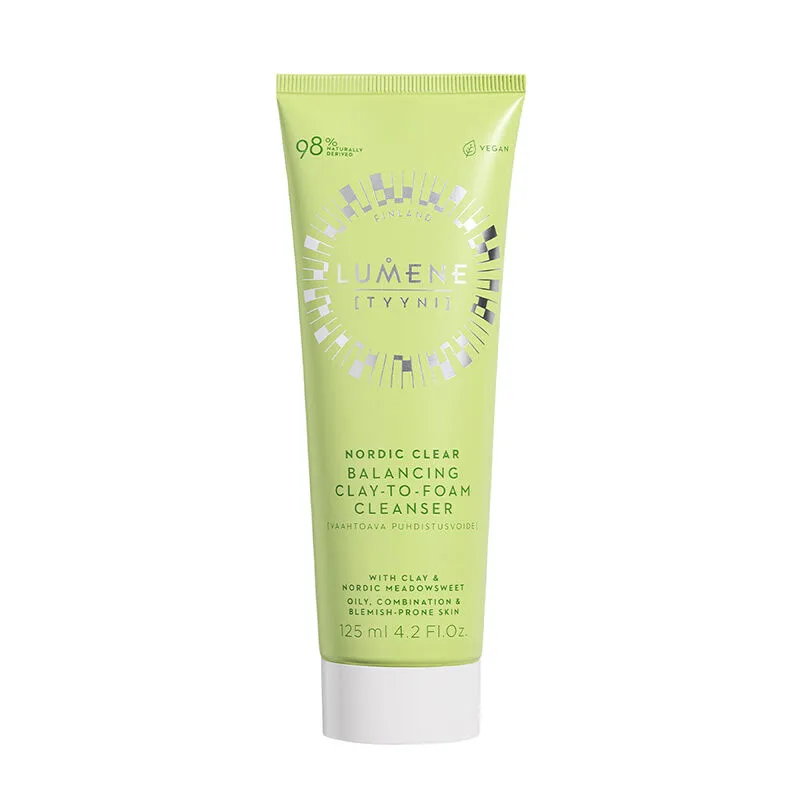 Lumene Nordic Clear Sebum Dengeleyici Kil İçerikli Köpük Temizleyici 125 ml