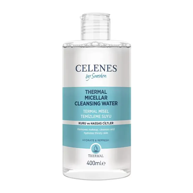 Celenes By Sweden Thermal Misel Temizleme Suyu-Kuru ve Hassas Ciltler 400 ml