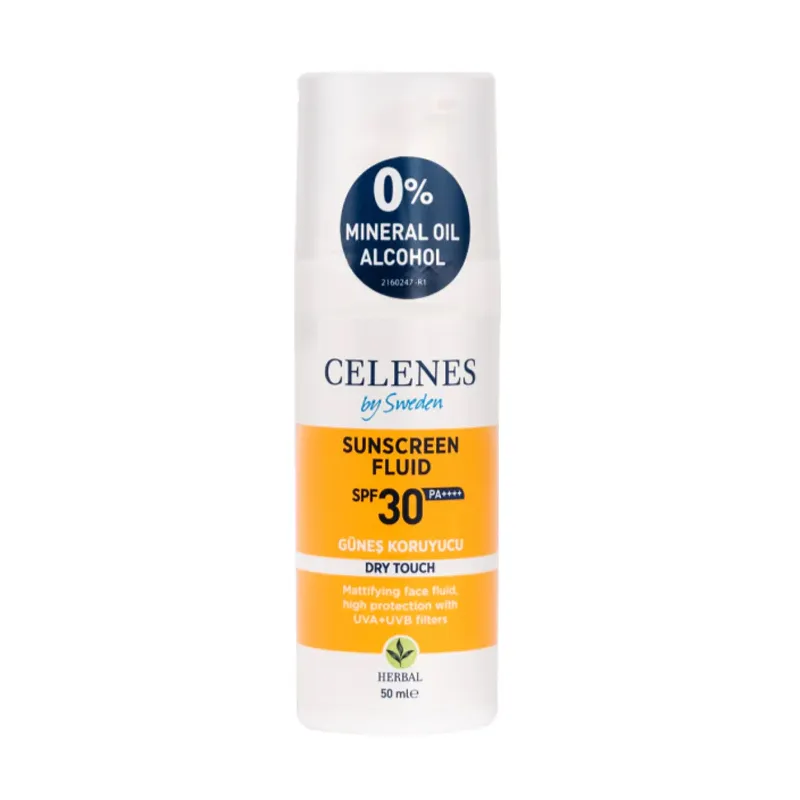 Celenes By Sweden Herbal Dry Touch Spf30+ Mat Bitişli Güneş Kremi 50 ml