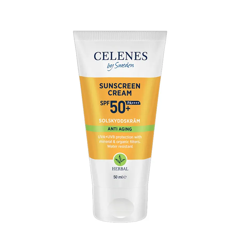 Celenes By Sweden Herbal Yaşlanma Karşıtı SPF50+ Güneş Kremi 50 ml