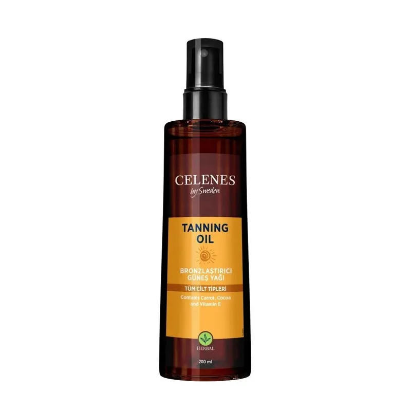 Celenes By Sweden Herbal Bronzlaştırıcı Güneş Yağı 200 ml