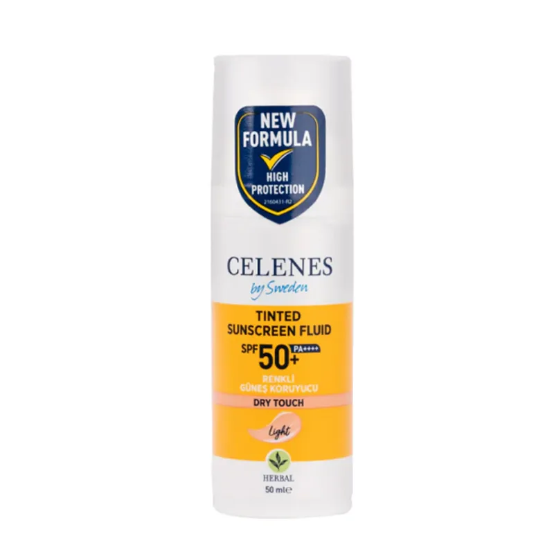 Celenes By Sweden Herbal Dry Touch Spf50+ Mat Bitişli Renkli Güneş Kremi 50 ml
