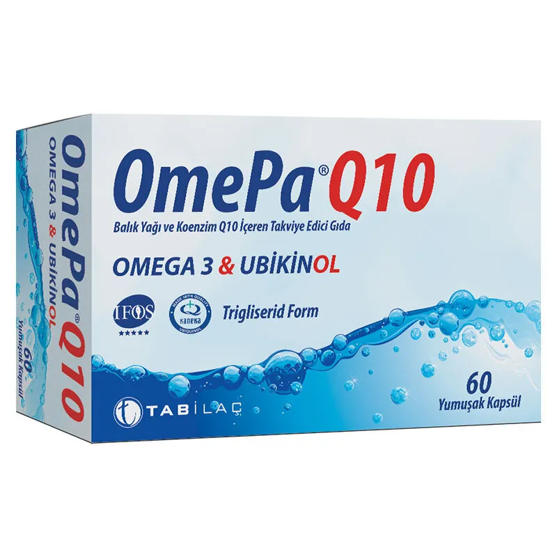 Omepa-Q10 Omega3 Ubiquinol Takviye Edici Gıda 60 Kapsül