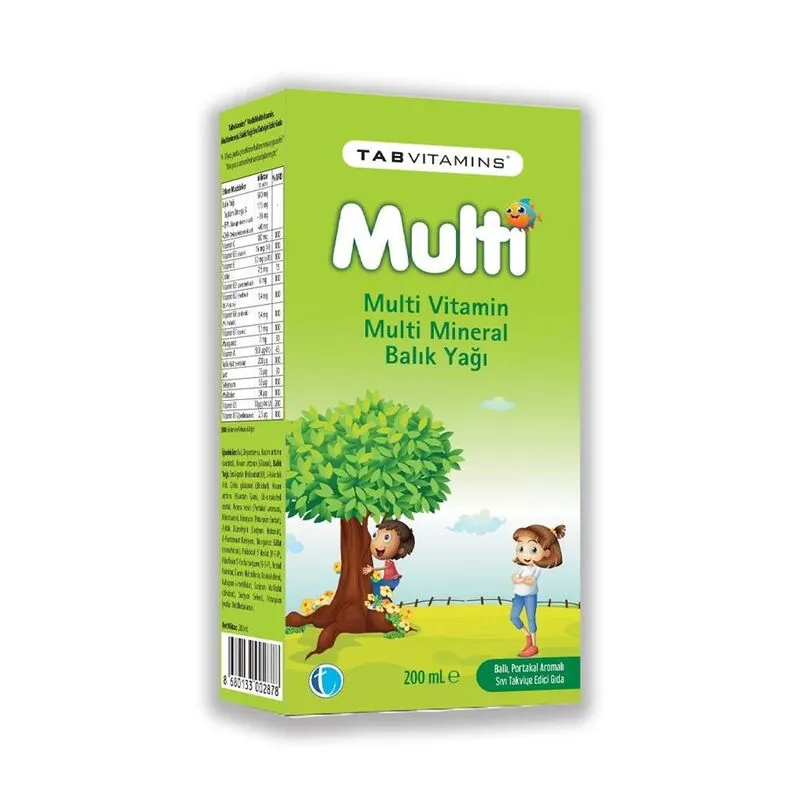 Tabvitamins Multi Multivitamin Mineral Balık Yağı 200 ml