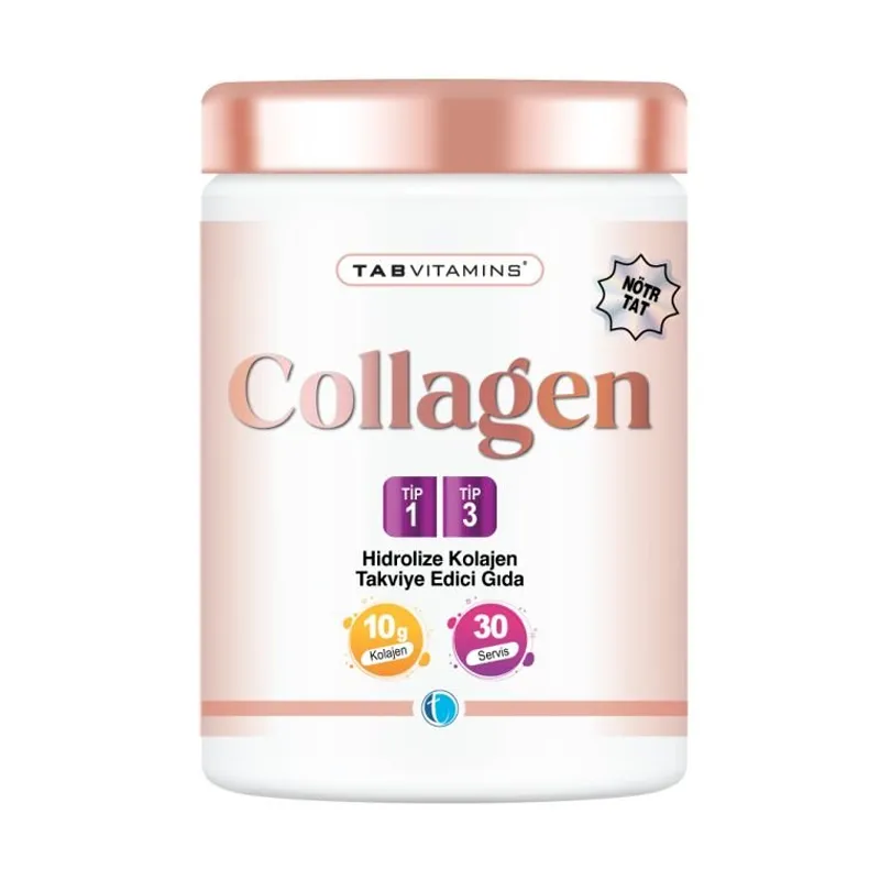 Tab Vitamins Hidrolize Kolajen Tip I-Tip III İçeren Takviye Edici Gıda 30 Servis