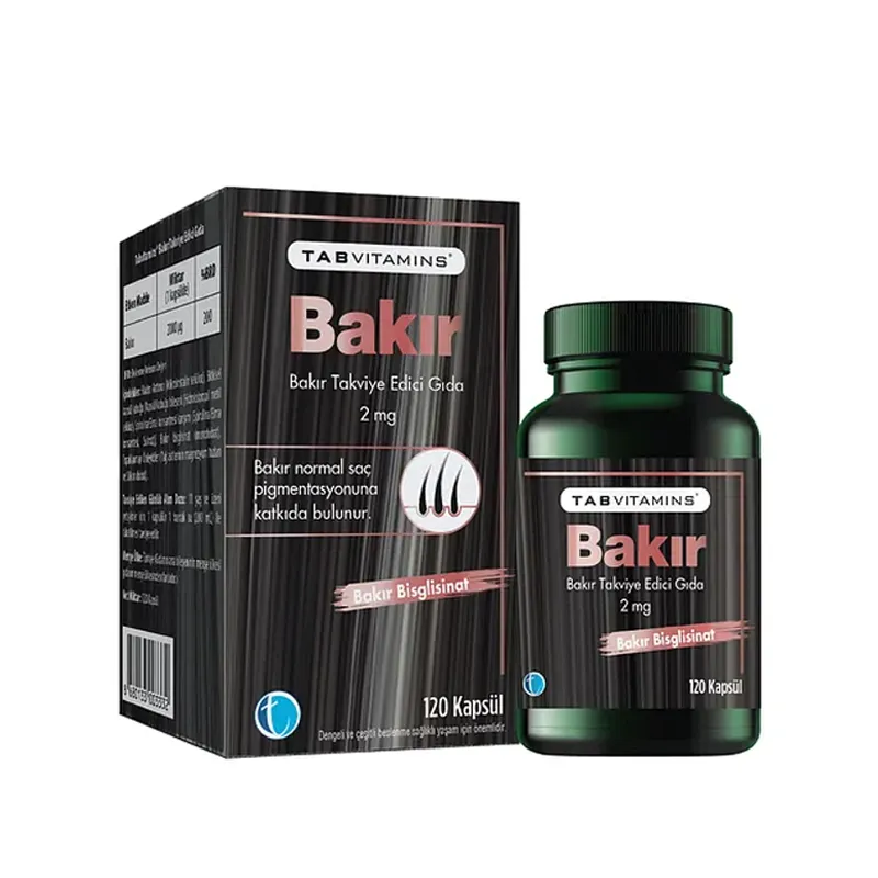 Tab Vitamins Bakır İçeren Takviye Edici Gıda 120 Kapsül