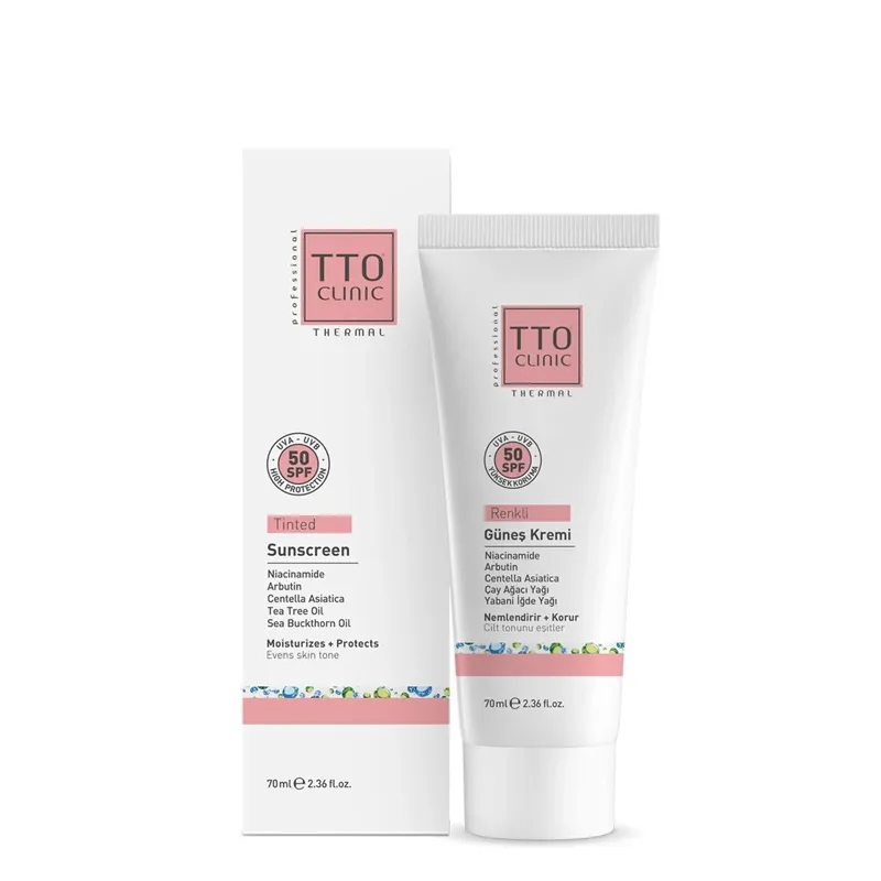 TTO CLINIC Renkli Güneş Koruyucu Krem 50 SPF 70 ml
