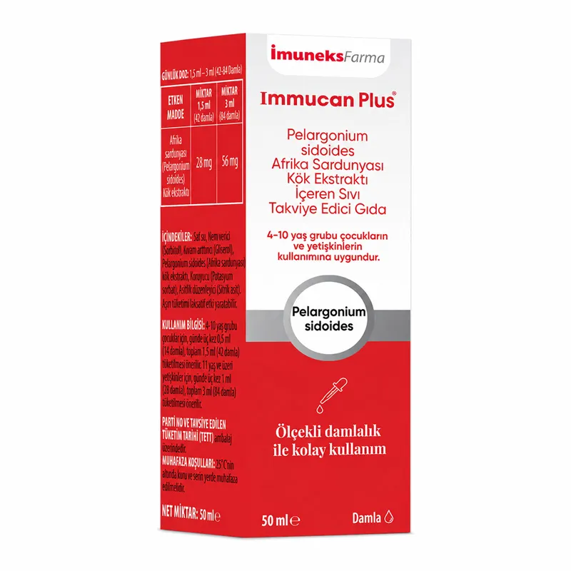 ImuneksFarma Immucan Plus Takviye Edici Gıda 50 ml