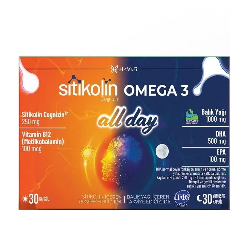 Haver Sitikolin Omega 3 Allday 60 Kapsül
