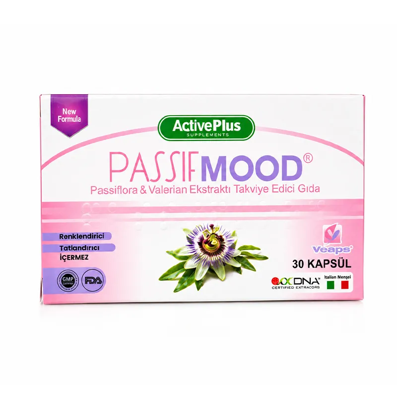 Passif Mood Passiflora ve Kediotu Ekstraktı Takviye Edici Gıda 30 Kapsül