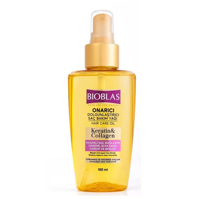 Bioblas Keratin Collagen Dolgunlaştırıcı Saç Bakım Yağı 100 ml
