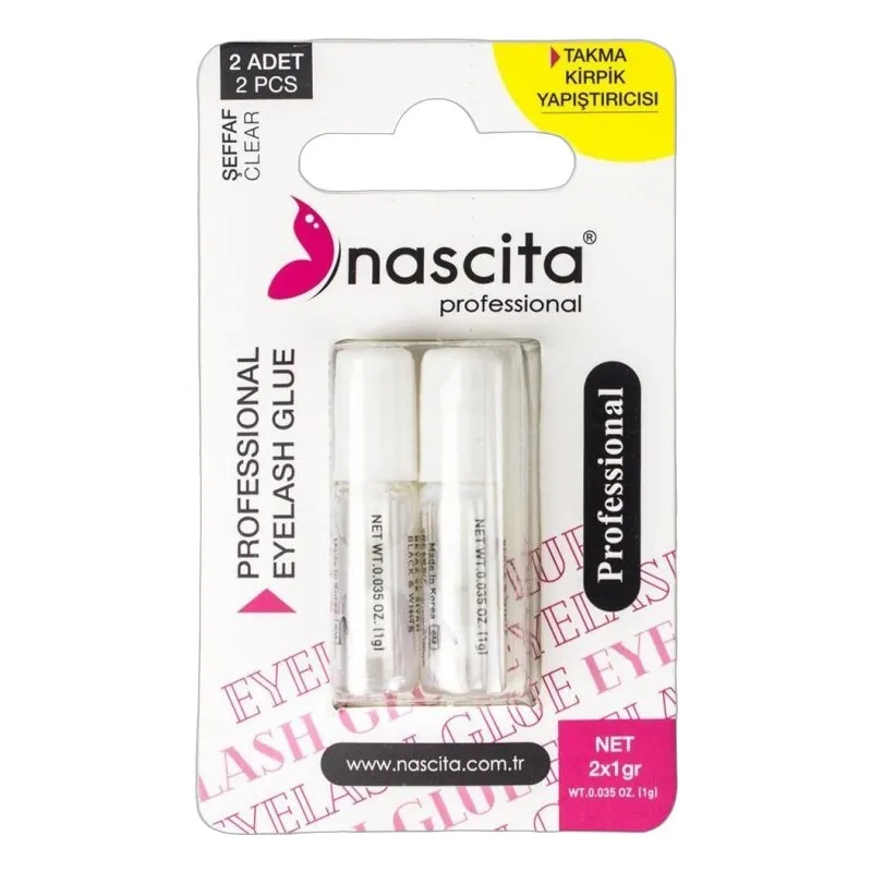 Nascita Şeffaf Takma Kirpik Yapıştırıcısı 02 2 Adet