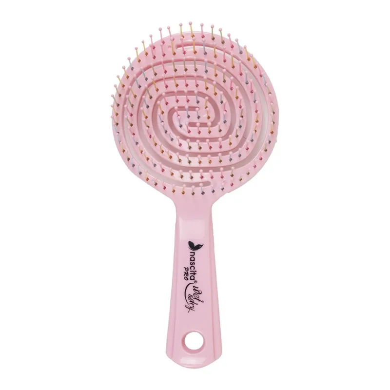 Nascita Pro 3D Flexi Kontrol Açma Tarama Saç Fırçası Pembe