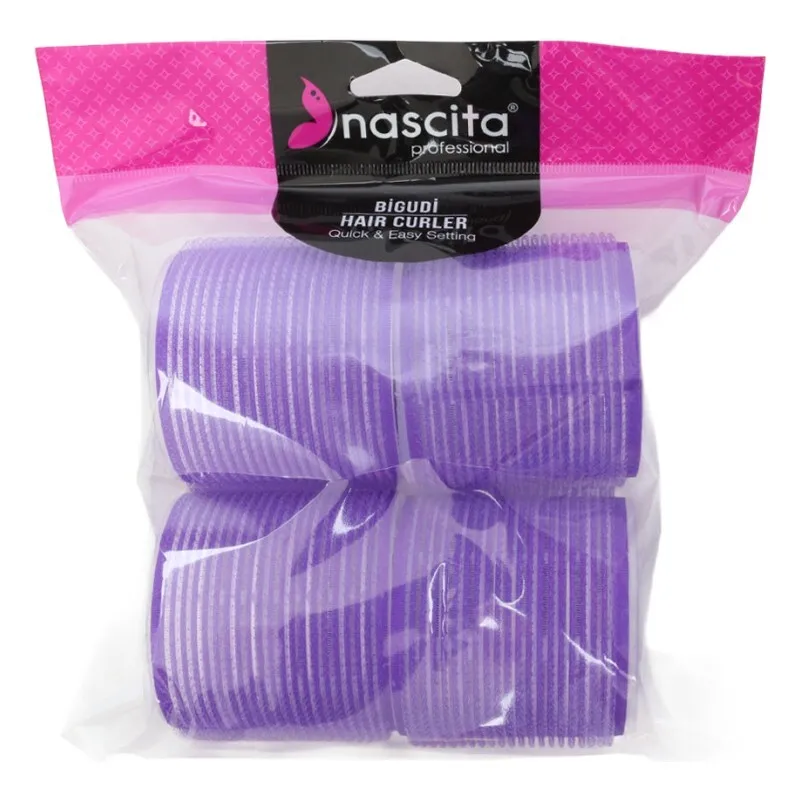 Nascita Cırtlı Bigudi Mor 4 Adet 6 cm