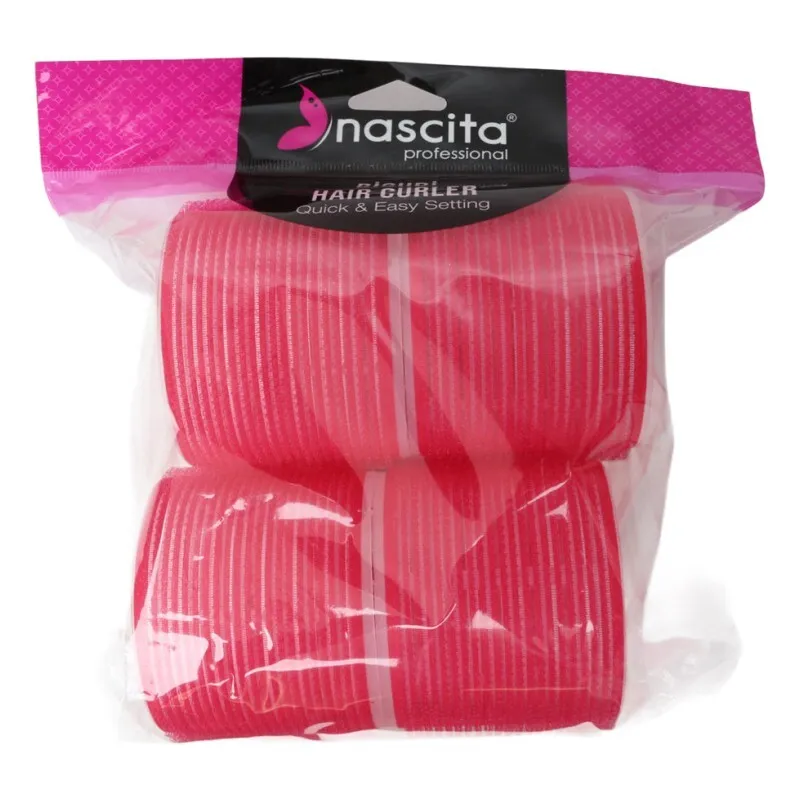 Nascita Professional Cırtlı Bigudi Pembe 4 adet 7,5 cm