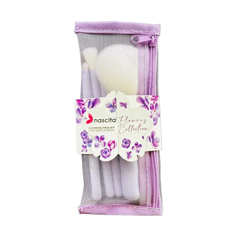 Nascita Flowers Collection 4 lü Makyaj Fırça Seti Mor