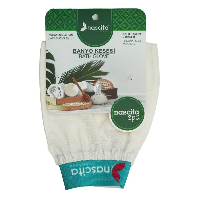 Nascita Spa Normal Ciltler İçin Banyo Kesesi Beyaz