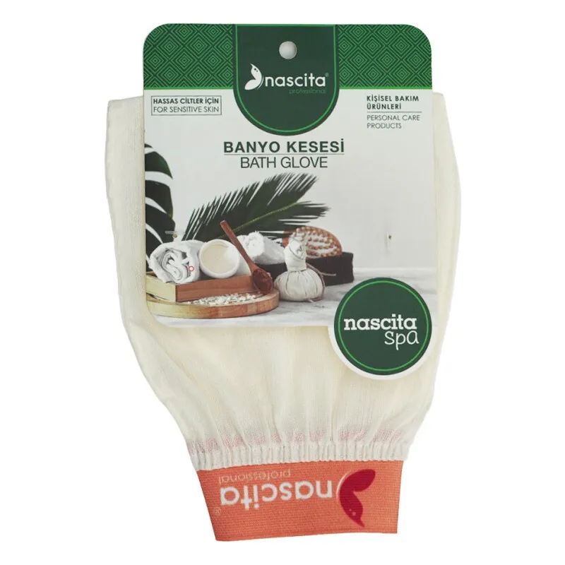 Nascita Spa Hassas Ciltler İçin Banyo Kesesi Beyaz